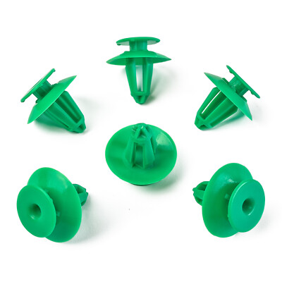 6x Tür Verkleidung Befestigungs Plastik Clip in Grün für Audi VW | 893867290