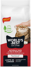 Cat Litter 28Lb ,Multiple Cat Unscented, 12.7 Kg (Pack of 1) Worlds Best 3.61 per kilo