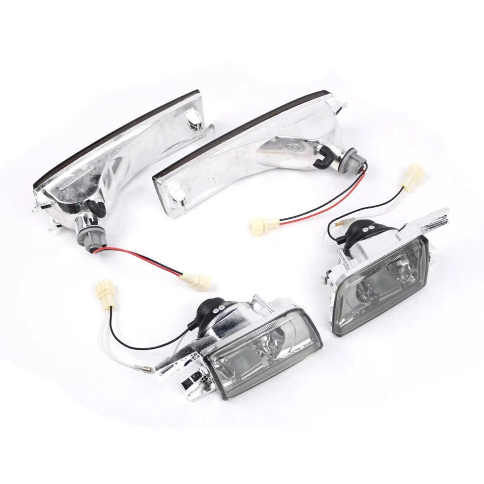 Smoked Front Bumper Fog Light+Corner Turn Signal For VW Jetta Golf Mk3 1993-1998 Foto 4 de 4