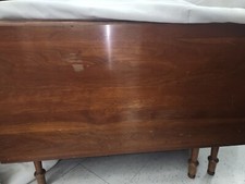 Vintage Solid Maple Drop-Leaf Table with Two Drawers, Colonial / Early American Style — listing 4