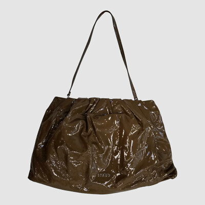 Staud Women's Green Phoebe Patent Leather Shoulder Bag