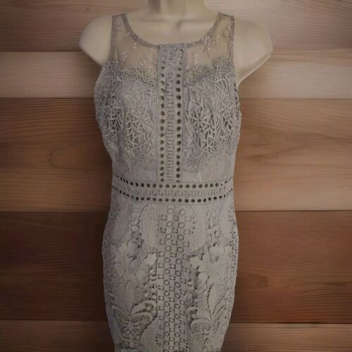 Boho SOIEBLU Beautiful Light Gray lace dress SzM NWT - Formal / Holiday