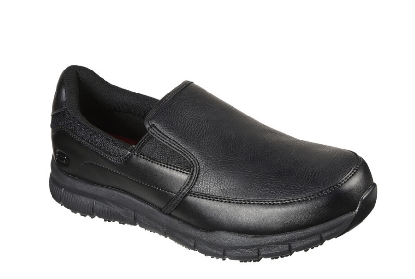 Skechers Men's 77157 Nampa Groton Memory Foam Slip Resistant Black Work