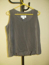 MARK HEISTER 100% Silk Lined Grey Tank Top - Made in U.S.A. - Size Large