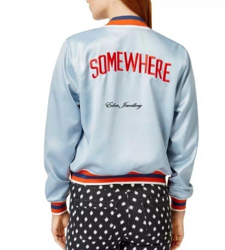 BANDO Somewhere Embroidered Satin Bomber Jacket XL - Picture 1 of 6