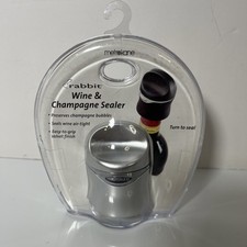 Metrokane Rabbit Wine & Champagne Sealer Silv...