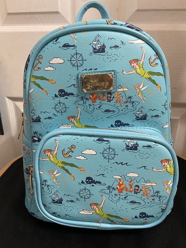 Disney Peter Pan Map Print Mini Backpack Blue Multicolor