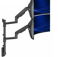 VIVO Dual Pneumatic Monitor Wall Mount, Fits Ultrawide Screens up to 49"