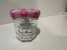 Bonne Maman Mini Jar 1 oz Empty Glass with Red Or Pink Gingham Lid