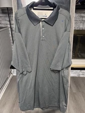 Cutter & Buck 3XL CB DryTec Grey & Beige Geometric Print Short Sleeve Golf Polo