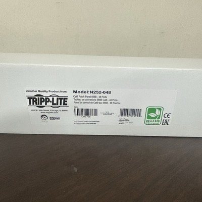 New TRIPP LITE N252-048 Cat6 Patch Panel 568B - 48 Ports