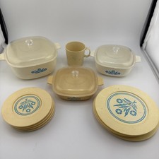 1970s Vintage 12 pc Plastic Corning Ware Child's Cookware set