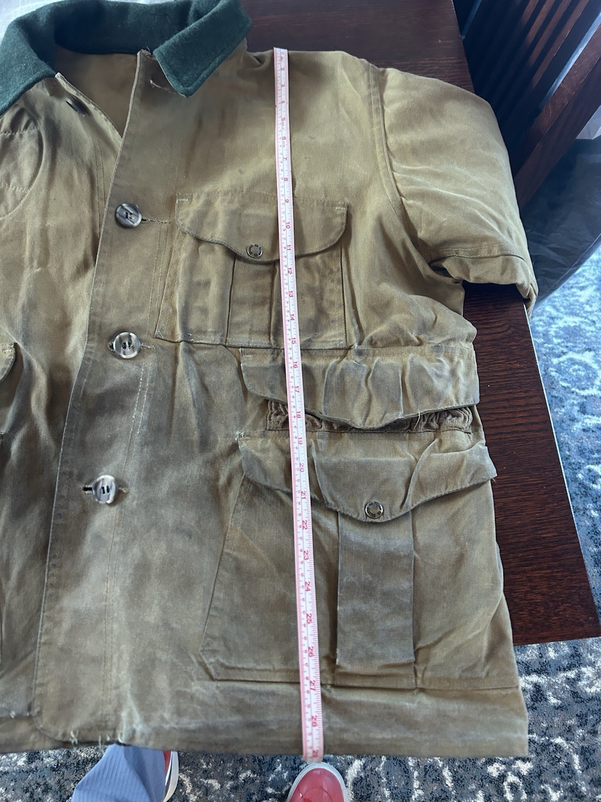 Filson Field Jacket Brown Button Pockets Contrast… - image 3