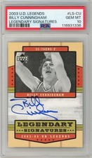 2003-04 UPPER DECK Legends Billy Cunningham Legendary Auto #LS-CU PSA10