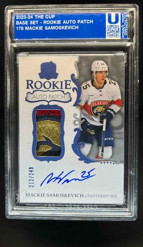 2023-24 Upper Deck The Cup Mackie Samoskevich Rookie Patch Auto #212/249