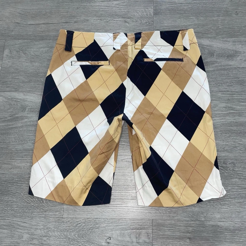 Pantalón Corto de Golf Loudmouth Para Mujer 8 Diamantes Argyle Academia Preppy Dinero Antiguo Clásico Foto 2 de 4