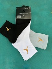 3 Pairs Gold Air Jordan DRI-FIT EVERYDAY MAX Ankle Socks Men s Size L
