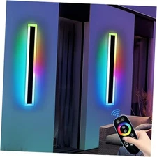 Widened 2 Pack Modern RGB Outdoor Wall Light 10 47.2inch RGB (Red,Green,Blue)