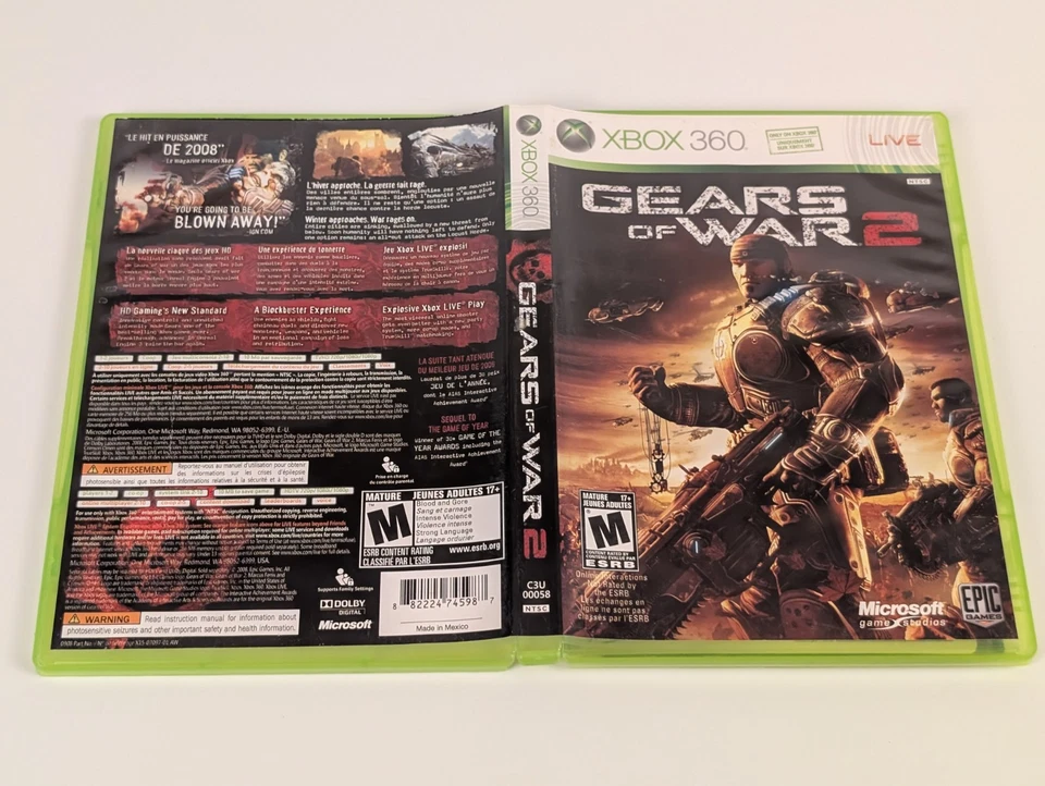Gears of War 2 (Xbox 360, 2008) ➡️CIB Complete  - Tested - Near Mint 📀! - Image 4 of 4