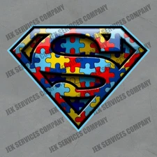 Superman Autism Awareness Sticker Decal for Water Bottles & Laptops