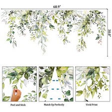 Floral Flowers Wall Stickers - Large Peel and Stick Decals