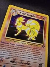 Pokémon TCG Brock's Ninetales Unlimited Holo Rare LpMp Gym Challenge 3/132 Swirl on eBay