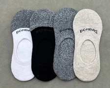 NWT 4 Pairs BOMBAS Women's Cushioned No Show Socks Colorful Size S 4-7.5