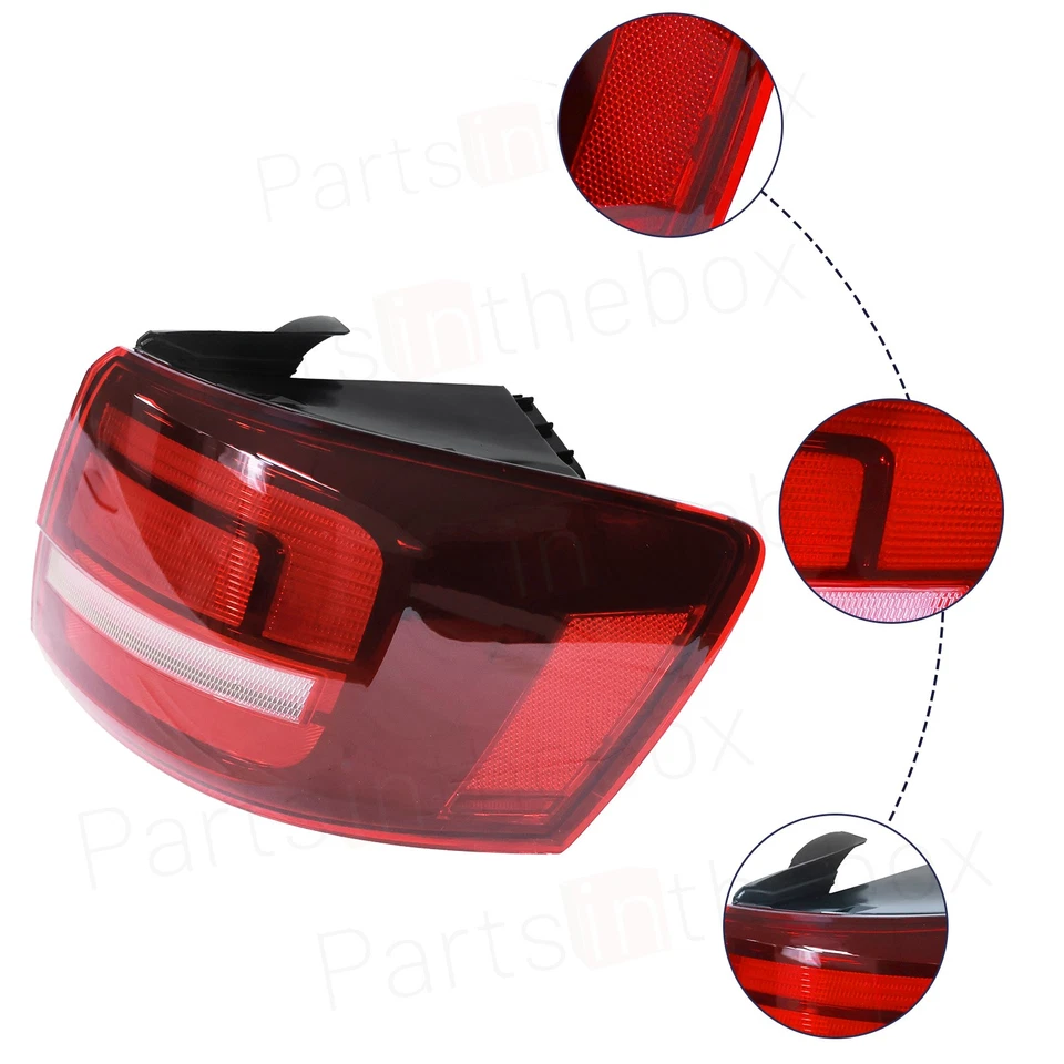 Right Outer Side Tail Light For 15-18 Volkswagen Jetta Rear Lamp w/LED Fog Light - Imagem 3 de 4