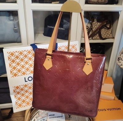 Louis Vuitton Monogram Shoulder Hand Bag Vernis Houston Damaged Authentic COA