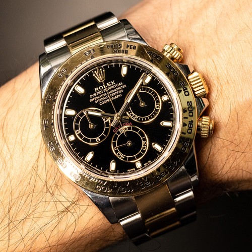 Rolex 116503 Daytona Two Tone Black Dial Watch