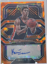 Kessler Edwards 2021 Prizm Draft Picks Orange Ice #CP-KED (AU,RC) Pepperdine