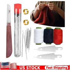 Big Eye Steel Needles Set, Stainless Steel Sewing Needle Kit US