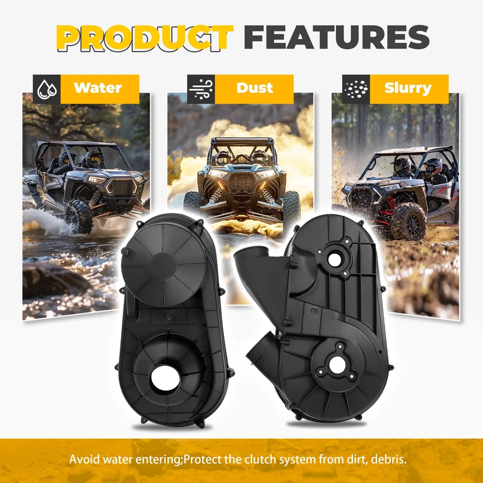 Outer&Inner Clutch Cover for Polaris General 1000/RZR XP 1000 #2635158 #2635611 - Image 4 of 4