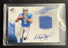 MATTHEW STAFFORD 2009 SP AUTHENTIC FOOTBALL #403 ROOKIE PATCH AUTO 318/499 RPA 