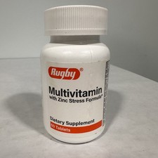 Rugby Multivitamin with Zinc Stress Formula - 60 day supply, exp 10/2027