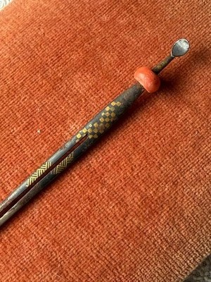 Japanischer Kanzashi Kimono Haarschmuck Haarnadel Metallarbeiten Metall Sango...