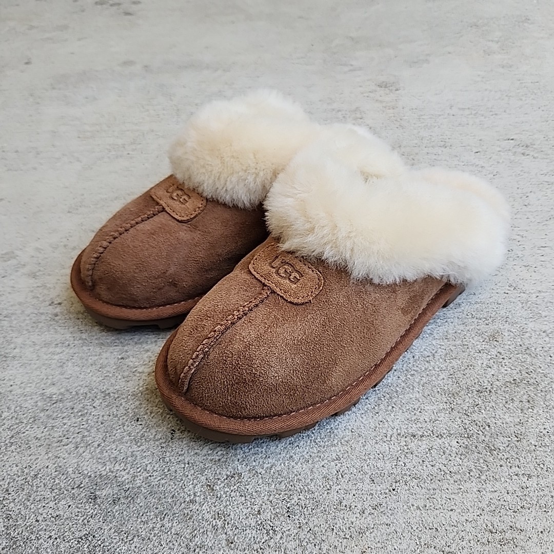 UGG Women's Shoes Coquette Soft  Slippers Sandals Chestnut,Size 6
