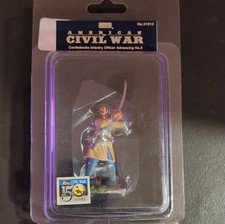 Britains Civil War Confederate Infantry Officer Advancing Metal Figure 31013