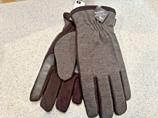 Isotoner Men s XL Black Heather Fleece Lined Smart Dri Smart Touch Gloves NWT