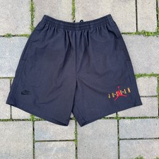 Vintage 90s Nike Air Jordan VII Black Basketball Shorts Jumpman Drawstring M