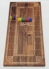 Vintage ~ DRUEKE ~  814.00 ~ Once Around ~ Four Track Cribbage Board w/ 32 Pegs