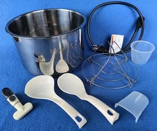 6 Qt Instantpot Duo Nova Plus Viva Pressure Cooker Metal Pot, Rack, Cord, Spoons