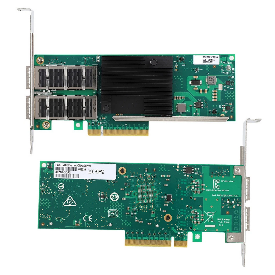 ㄧXL710-QDA2 Processor 40GbE Gigabit PCI-E X8 Dual Port Ethernet Converged - Image 3 of 4