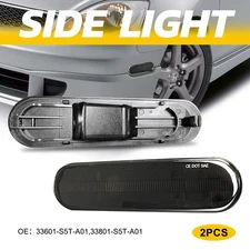 2pcs Smoke Lens For 2002-2005 Honda Civic Si EP3 3door Side Marker Light Housing