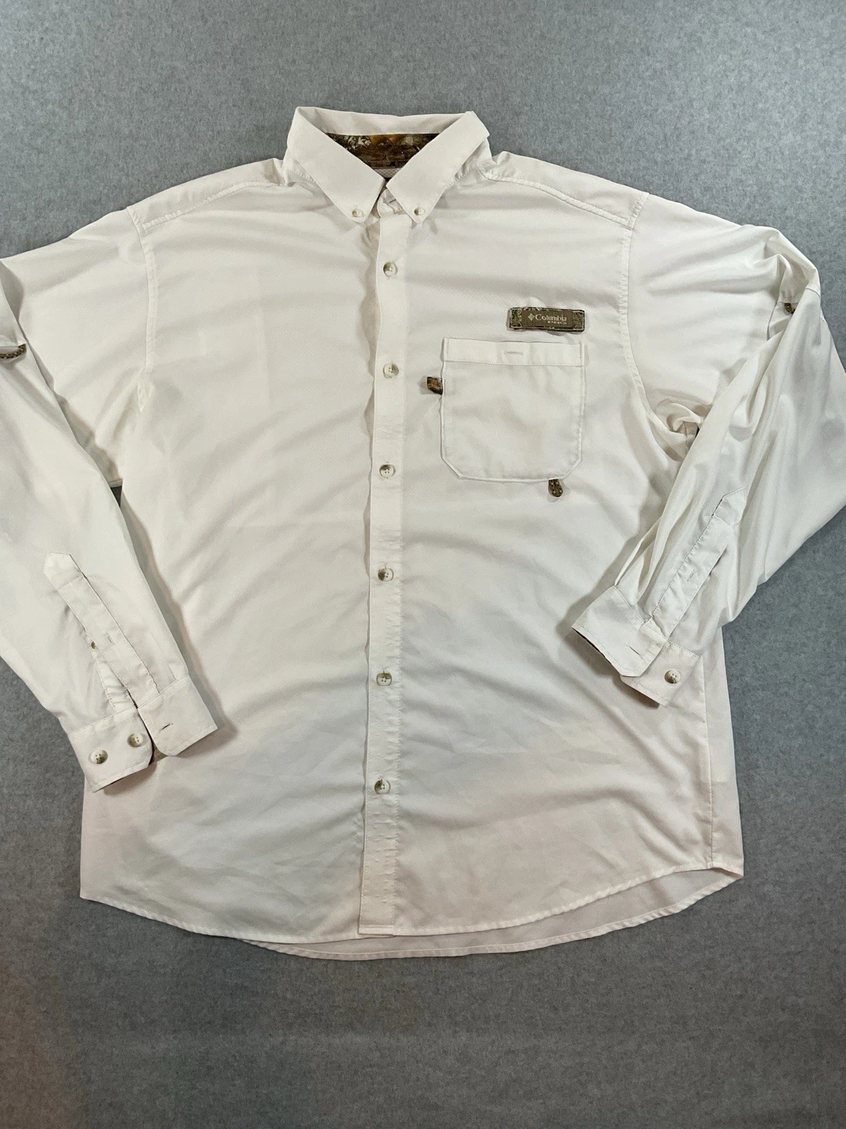 Columbia PHG Bucktail Fishing Shirt Mens LargeBrown Camo Vented Outdoor #511
Opens in a new window o