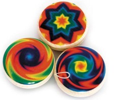 Holzspielzeug Holzkreisel bunt BxLxH 60x35x60mm NEU Holzspiel Geduldsspiel JOJO 