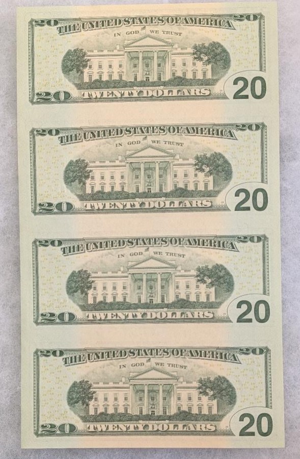 Uncut Sheet Of 4 2004 A $20 Notes Star Notes | eBay