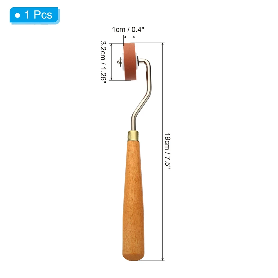 0.4 Inch Rubber Roller Brayer Tools for Printing Printmaking Ink Stamping, Red Foto 2 de 4