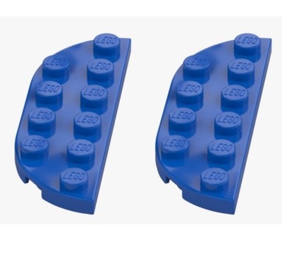LEGO 2x Platte 2x6 abgerundet Bright Blue - 6167891 18980 Blau Rundplatte