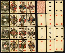 gioco di carte card game cartes a jouer playing cards Germania 1870